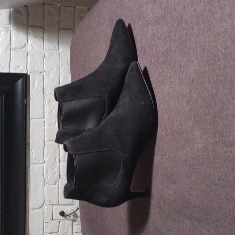 Clark's suede heeled ankle boots